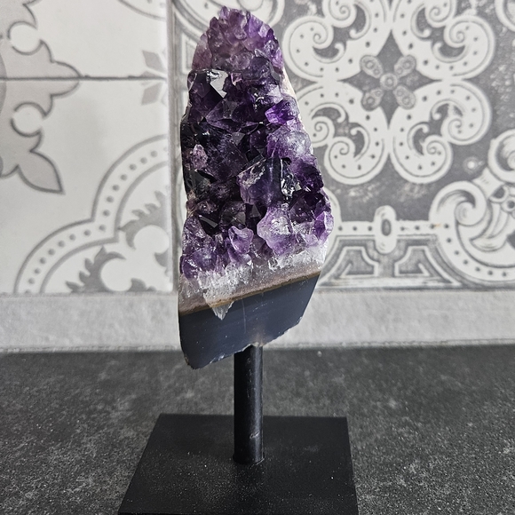 Raw Amethyst Cluster on Stand - Picture 1 of 6